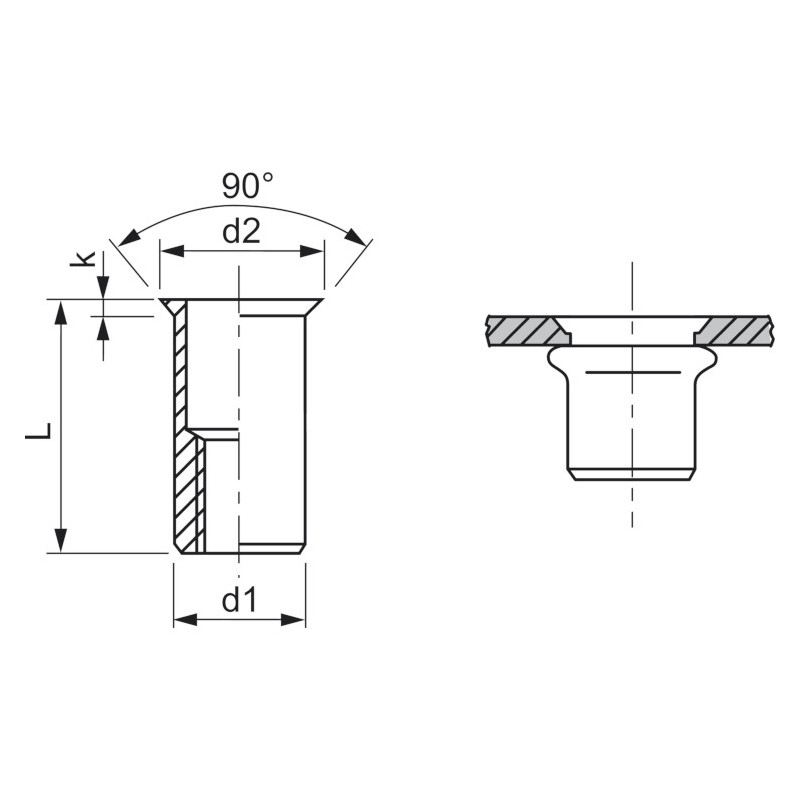 M10 MATICA ZAKOVIČNA VGREZNJENA GLAVA