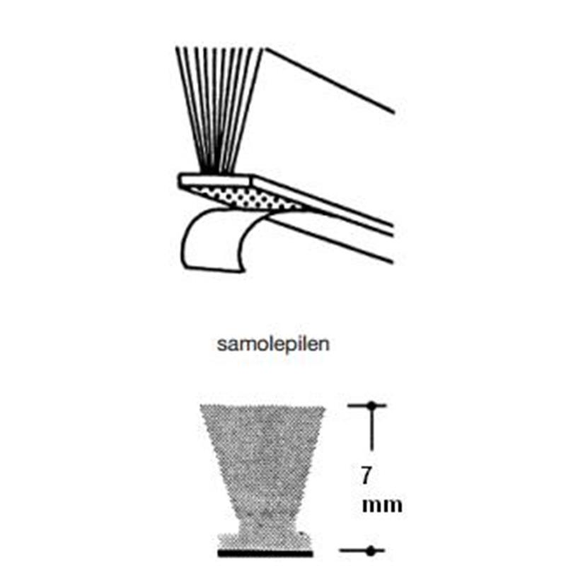 ŠČETKA SAMOLEPILNA 7MM SIVA