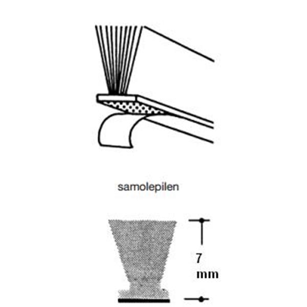 ŠČETKA SAMOLEPILNA 7MM SIVA